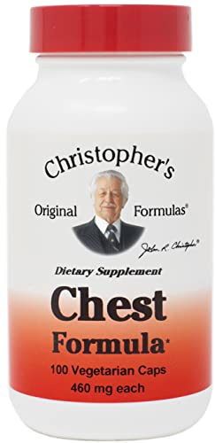 Christopher's Original Formulas Chest Formula – Whole-Herb Immune Support for Cold & Flu Seasons, 460 mg, 100 Vegetarian Capsules