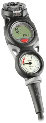 Mares Mission Puck 3 Scuba Diving Computer Console - Puck Computer w/Compact Easy-to-Read Pressure Gauge & Integrated Analog Compass
