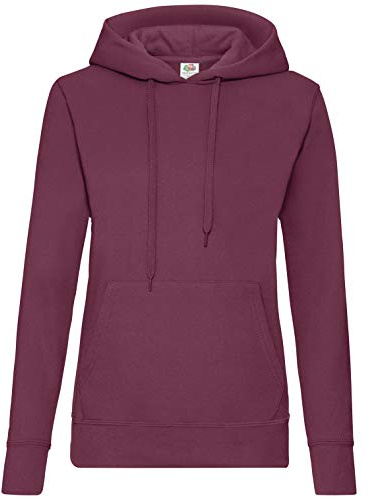 Fruit of the Loom Men's Pull-over Classic Hooded Sweat, Burgundy, XL UK