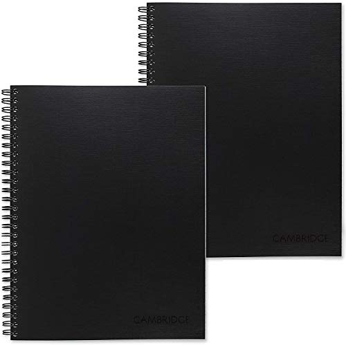 Cambridge Business Notebook, Legal Ruled, 6-1/2 x 9-1/2, Wirebound, Black, 2 Pack (73599)