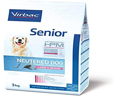 Virbac Veterinary HPM Vet Dog Senior Neutered M/L Nourriture pour Chien 3 kg