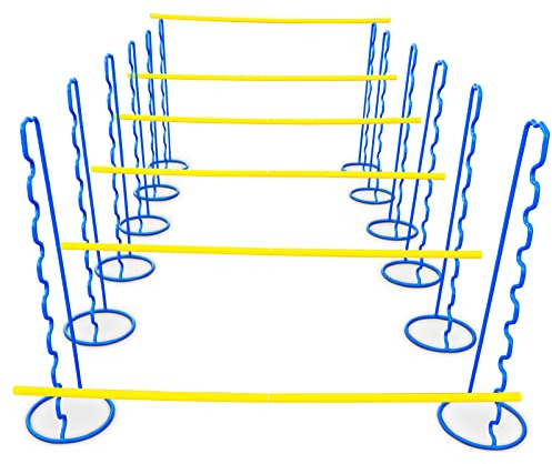 Vinex Koordinationshürden | Agility Set Hunde Groß | Steckhürdenset | Hobby Horse Hindernisse | höhenverstellbar bis 63 cm