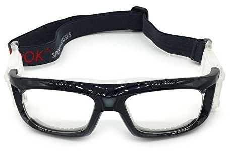 Silfrae Racquetball Goggles Sports Glasses Anti Fog&Scratch Resistant Protective Eyewear With Adjustable Strap for Basketball Football Hockey Volleyball Baseball (Black)