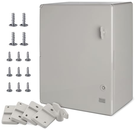 BOXEXPERT Verteilerkasten außen IP65 ABS Kunststoff 500x400x240mm Serie Fleet wasserdicht Schaltschrank Wandschrank Industriegehäuse Leergehäuse grau