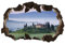 Bilderwelten 3D Wandtattoo - Sonnenaufgang in der Toskana - Quer 2:3, Sticker 3D Wandtattoos Wandsticker Wandbild, Größe: 100cm x 150cm