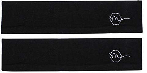 Maven Thread 2 Wide Workout Headbands for Women (2 Pack) – Non-Slip Sweatbands for Gym, Running & Yoga (Black Basics, 2 Pack)