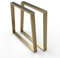 sossai® Trapez Tischkufen aus Stahl (pulverbeschichtet) TKG6 | Industrial Design | Farbe: Gold Messing | Höhe 70cm x Breite 70 cm (50 Trapez) | Profil: 20x60mm | 2 Stück | Tischbeine