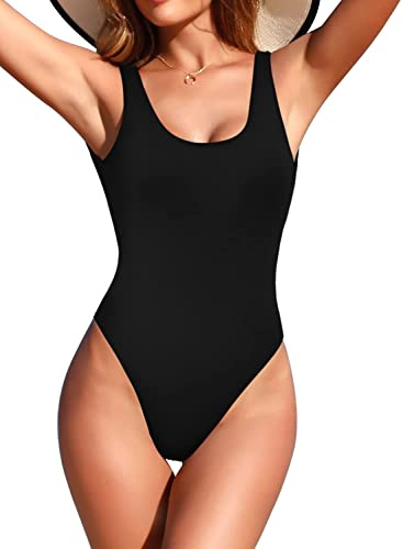 SHEKINI Traje de Baño de Una Pieza para Mujer Sexy Bañador de 1 Pieza Bañador Natacion Mujer(XS, Negro)