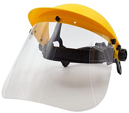 Sikurotech Visière Ecran Protection Façade Visage, Visière Polycarbonate Réglable, Accessoire Jardinage Sécurité Professionnel Bricolage