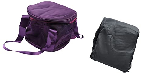 Bolsa para Cuenco Tibetano, Funda de Transporte para Cuenco Tibetano, Bolsa para Cuenco Musical con Asa, Bolsas, Estuches y Cubiertas (Púrpura puro de 14 pulgadas)