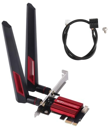 7260AC Pro PCI WiFi-kort, 1200 Mbps Dual Band Bluetooth 4.0 Trådlöst Nätverkskort med 2 Antenner 10 dBi för 7 8 10 11