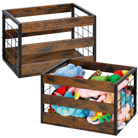 CADUKE Large Dog Toy Box Set of 2
