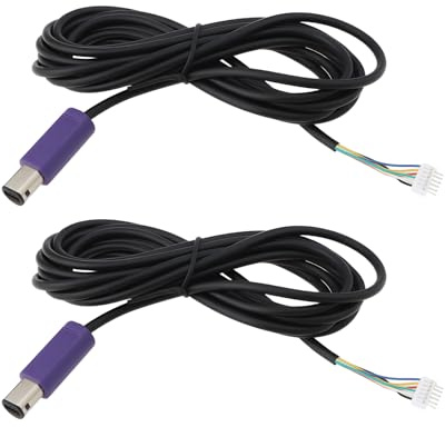YINETTECH 2 Stück 10 Fuß 3 M Ersatz-Reparaturkabel für Spielkonsolen-Controller mit 6 Stiftleisten Kompatibel mit Nintendo Kompatibel mit Gamecube GC NGC-Controller