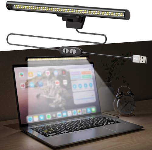 PVUEL Computer Monitor Lampe LED, Monitor Light Bar, mit 3 Einstellbare Beleuchtungs modi und 10 Helligkeit Monitor Eye Care,LED Screenbar,USB Lampe für Bildschirm