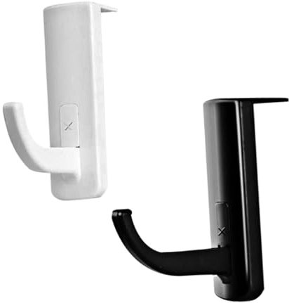 KONTONTY 2 Pièces Support de Casque Support Casque Repose Casque Pochette pour écouteurs Chapeau Cintre Support Moniteur Casque Audio Cintre pour Casque Crochet de Suspension pour Casque