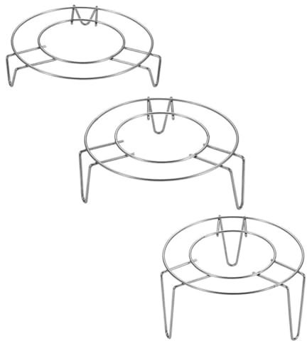 CIYODO 3pcs Stainless Steel Steaming Rack Steaming Holder for Kitchen Supplies for Steam Pan and Steamer Cooking