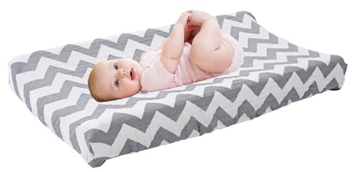 Telo Copri Fasciatoio Neonato, 81x41cm Coprimaterasso Per Fasciatoio, Copertura Per Fasciatoios In Filato Di Cotone Traspirante E Morbida, Rivestimento Morbido E Assorbente, Per Ragazze E Ragazzi