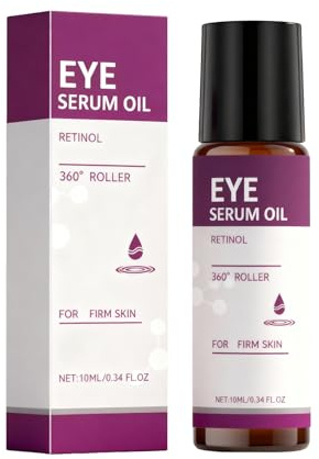 Retinol - Siero oculare con palla massaggiante rinfrescante a 360°, siero per gli occhi scuri e gonfiore, olio roll-on ad assorbimento rapido per linee sottili, per la cura degli occhi (1 pezzo)