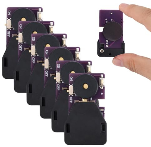 BTFO 6pcs Générateur Bruits Cricket Farceur, avec 6 Générateurs Bruits Cricket Bourdonnants Discret Émetteur Bips Ennuyeux avec Autocollant Aimanté pour Fête Bureau Maison École (Violet Foncé)