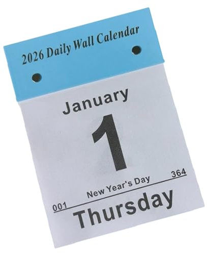 Calendario 2026 moderno a strappo con carta riciclata di alta qualità per l'organizzazione dell'ufficio, calendario da parete con pagine strappabili, calendario a strappo