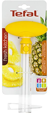 Tefal K2080714 Découpe Ananas Acier Inoxydable Jaune 28,9 x 11,2 x 6 cm