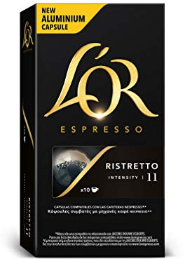 L'Or Espresso Café Ristretto Intensidad 11 - 50 cápsulas de aluminio compatibles con máquinas Nespresso (R)* (5 Paquetes de 10 cápsulas)