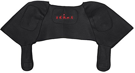 Alomejor Selbstwärmende Schulterpolster, magnetische Doppel-Schulterstütze, für Wickelverletzungen und Schmerzlinderung, Gesundheitsprodukte (M)