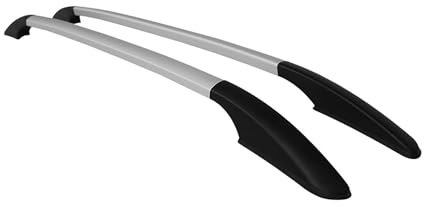 OMAC Aluminium Dachreling Relingträger kompatibel mit Toyota Hilux 2005-2015 Silber 2X