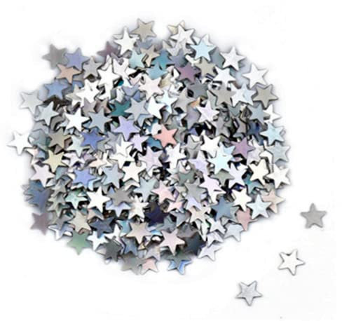 LATRAT 1000 Pezzi Coriandoli eleganti a forma di stella argentata per decorare la tavola di compleanno, matrimoni, feste a tema, decorazioni per regali fai da te