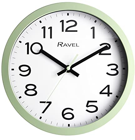 Ravel - Modern 25cm Wall Clock - Analogue Quartz - RWC.25.11 - Sage