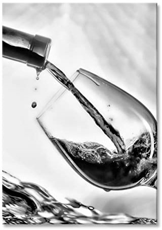 Pixxprint Glasbild, Wandbild aus Echtglas, Wein, 40x60 cm, inkl. Aufhängung und Abstandshalter