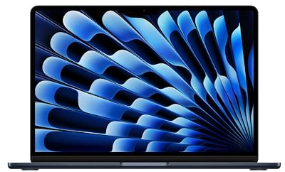 Apple laptop MacBook Air 13 con chip M3 (2024): display Liquid Retina 13,6, memoria unificata 8GB, archiviazione SSD 256GB, videocamera FaceTime HD 1080p, Touch ID; Mezzanotte