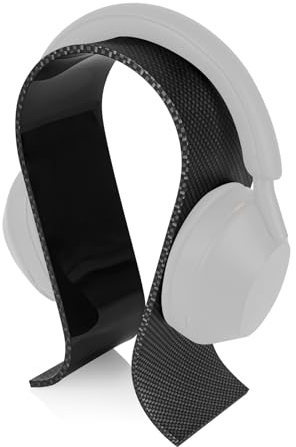 GEEKRIA Acrylic Omega Headphone Stand for On-Ear, Over-Ear Headphones, Gaming Headset Stand, Desk Display Hanger Compatible with Sony WH-1000XM6, WH-1000XM5, Beats Solo 4, Studio Pro (Black)