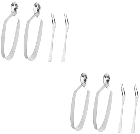 TOPBATHY Schneckenbesteck 8 STK Gebackenes Schneckengeschirr Nudelsalat-kit Langlebige Schneckengabel Schneckenteller Achatschnecken Zubehör Besteck Küchengeräte Schnecken Servierzange Schneckengabel