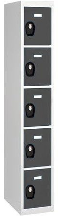 Générique Vestiaire Colonne 5 Cases - Elément départ (Anthracite)