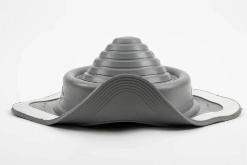 Grey Roof Flashing 03G for Flue Pipes, high Temperature (up to 200 degC) 5mm - 127mm (5)... 221 x 221mm Base Size