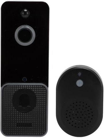 Annadue Cámara de Video con Timbre Inalámbrico 1080P, Cámara de Video con Timbre WiFi 2.4 5G con Timbre, Visión Nocturna por Infrarrojos, Detección de Movimiento PIR, Alerta en Tiempo Real
