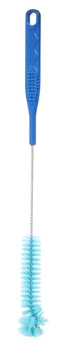 sourcing map 1 brosse de nettoyage pour bouteille d'eau de 40 cm pour nettoyer les gobelets, les fournitures de brassage de bière (bleu)