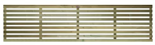 Premier Vogue, 6ft x (3 Pack) Fence Trellis Panel Wooden Horizontal Slatted Screen | Decorative Contemporary Venetian-Style Privacy Topper for Outdoor Living Space (Wide: 182cm x High: 46cm)