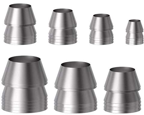 POPETPOP Cunei di Sicurezza Argento per Manici di Martello Set 7 Pezzi Cunei in Ferro Strumento di Riparazione per Rinforzare Strutture in Legno per Carpenteria