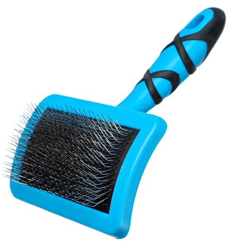 GROOM PROFESSIONAL Firm Slicker Brush,Blue, Medium
