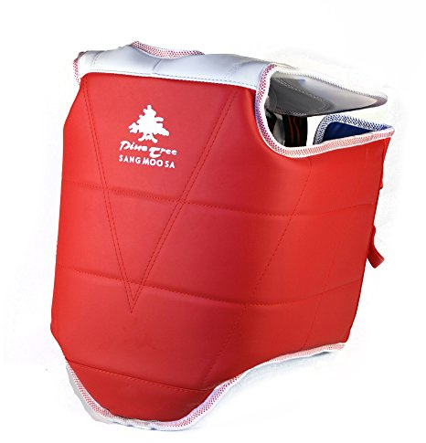 New Pine Tree Sang Moo Sa WTF Taekwondo Solid Reversible Chest Guard Protector - Large