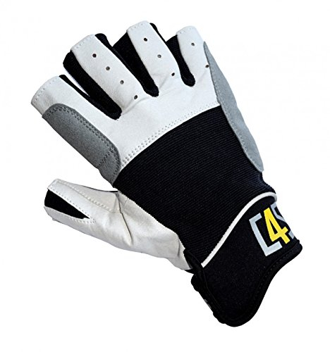 crazy4sailing Damen Herren Segelhandschuhe Regatta - 5 Finger-frei, Farbe:schwarz, Größe:XS