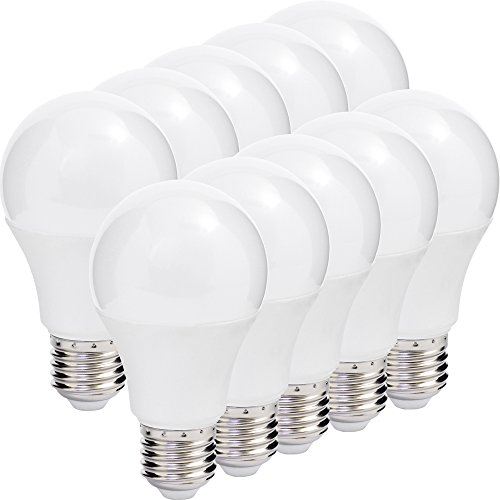 Müller-Licht 10er-Set LED Lampe Birnenform Essentials - E27 - warmweißes Licht - 2700 K - 5.5 W ersetzt 40 W - Kunststoff - weiß