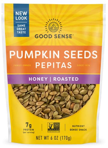 Good Sense Good Sense Shelled Pumpkin Seeds (Pepitas), Honey Roasted - 6 Ounce bags (PACK OF 12)