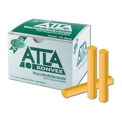 ATLA-Kreide, Tafelkreide gelb, 72 Stück, konvex | Wiemann Lehrmittel