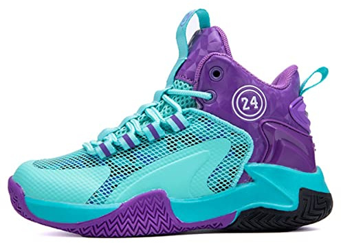 CZHIHANEG Chaussures de Basket-Ball, Chaussures de Basket-Ball pour Enfants, Chaussures de Sport avec Velcro, Chaussures de Sport