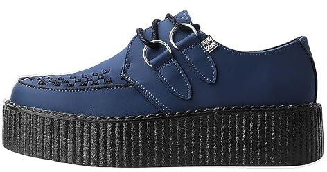 T.U.K. Vegan Viva High Creeper - Scarpe da Uomo e Donna - Colore TUKskin™ Vegano Blu Notte - Taglia EU41