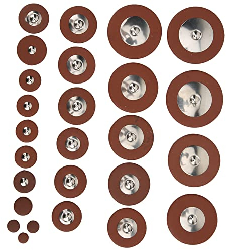 Saxophon Polster, Sax Reparatur Leder Polster in Verschiedenen Größen, 26-teiliges Saxophon Pad Ersatz für Altsaxophon