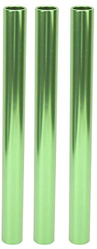 Natudeco 3Pcs Relay Baton Aluminum Alloy Sports Race Batons Team Relay Baton Track and Field Supplies for Indoor Outdoor Track and Field Sprint Matches(Green)